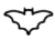 Bat tattoo icon
